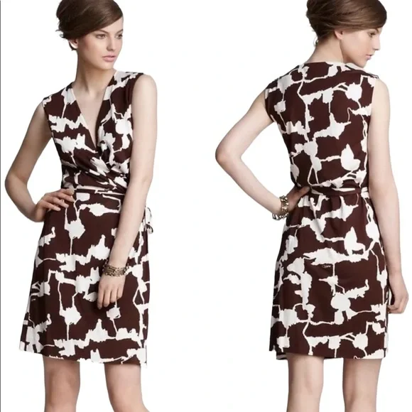 Diane Von Furstenberg | Dresses | Diane Von Furstenberg Size 6 Callista Brown  Wrap Dress Silk Boho Luxury Y | Poshmark